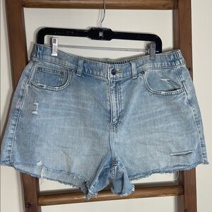 Aerie Light Blue Distressed Jean Shorts